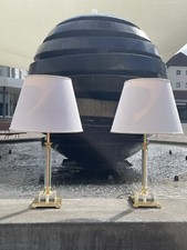 Designer Tischlampen Pärchen Knapstein Messing Acrylglas