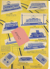 HAMO Strassenbahn Prospektblatt - Werbung 50er Jahre - selten
