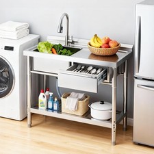 Edelstahl Spüle freistehend