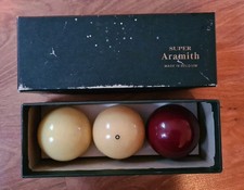 Super Aramith Billardkugeln 61,5 mm OVP Made in Belgien, Vintage, wie neu