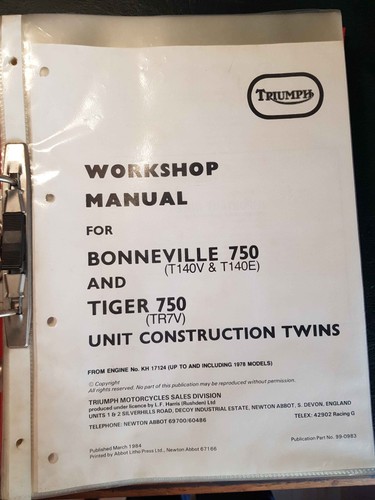Triumph workshop manual for - manual,