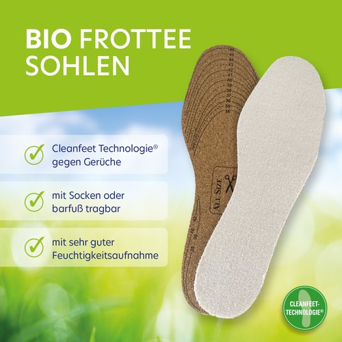 Cleanfeet frottee kork - cleanfeet, frottee-kork
