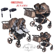 JUNAMA Fluoreszierend Duo V2 Doppel Babywagen 2in1 3in1 Babyschale +Kinderwagen+