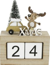 Adventskalender Rentier Elch Hirsch Würfelkalender Advent Holzadventskalender