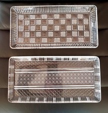 2 x Glas Servierplatten Teller