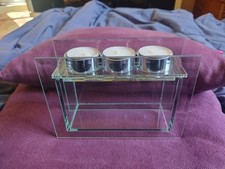 Kerzenständer  Teelichthalter Glas Doko Gedeckter Tisch rechteckig 