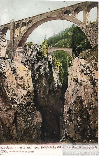 Albulabahn alte und - ak, albulabahn.