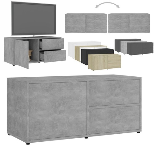 Schrank betongrau low - tv-schrank,