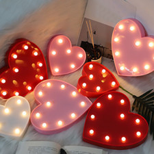 Herz Deko Lampe Valentinstag Liebe Geschenkidee Herzleuchte LED Funktion