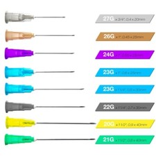 100 Injektionskanülen, Kanülen, Kanüle verschiedene Größen, 100er Pack Nadel