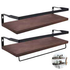 2X Holz Metall Wandboard Wandregal Hängeregal Küchenregal Badregal Schweberegal