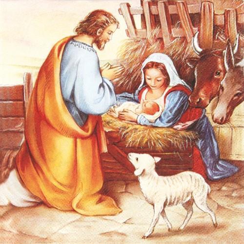Servietten jesus born - is,