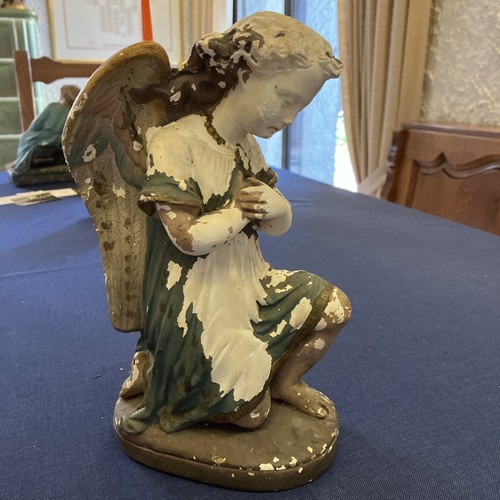 Engel skulptur gips bemalt um - engel,