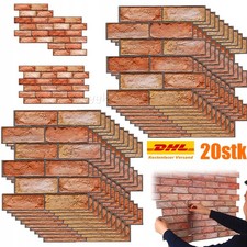 20 TLG 3D TAPETE WANDPANEELE SELBSTKLEBEND ZIEGEL WASSERFEST WANDAUFKLEBER