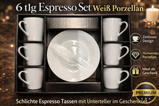 6 tlg Espresso Set Weiß –