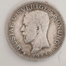 Krone schweden 1924 - krone, gustaf