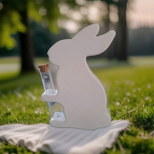 Osterhase mit glasröhrchen - mit,