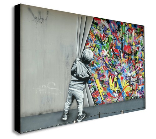 Banksy little boy zieht - banksy,