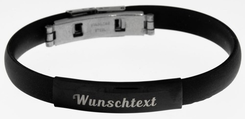 Armband kautschuk schwarz - id-armband,