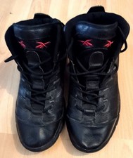 TOP!! ORIGINAL 90er REEBOK GR 44 HOHE SNEAKER TURNSCHUHE SCHUHE SCHWARZ VINTAGE