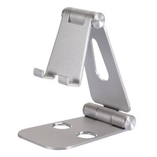 ✅ Handyhalterung Tisch Halter Stativ Tablet Halterung Smartphone Ständer silber