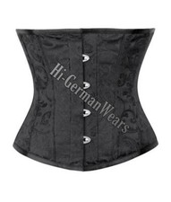 Taillen Korsett Schwarz Brokat