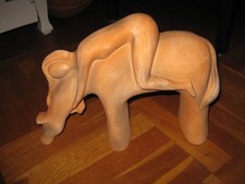 Plastik Figur Pferd mit Akt