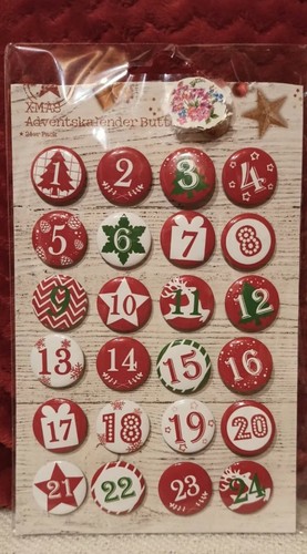 Adventskalender zahlen buttons - zahlen,