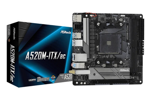 Asrock a520m itx - a520m-itx/ac, am4
