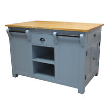 Kücheninsel Landhaus blau Küchenblock Massiv Holz Kochinsel blau Vintage