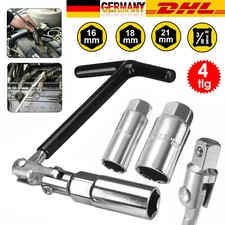 Zündkerzenschlüssel Set 16/18/21mm Kerzenschlüssel Steckschlüssel Set Nuss 4tlg
