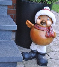 XXL Weihnachtsfigur Spatz Vogel Dekofigur Weihnachtsdekoration