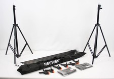 Neewer Fotostudio Hintergrundsystem Unterstützungssystem 2 x 3 m 6 Klemmen 2 Säc