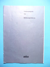Bedienungsanleitung für Braun TV 3,ORIGINAL