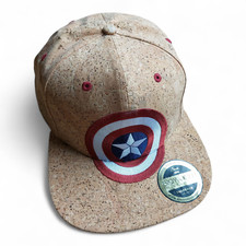 Bioworld Marvel Captain America Bürgerkrieg Snapback Mütze - Korkoptik, seltenes Design,