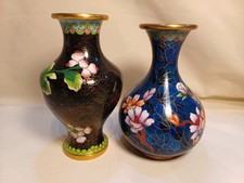 Vintage Cloisonne Zellenemail Vasen 2set China
