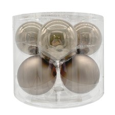 Christbaumkugeln braun Set