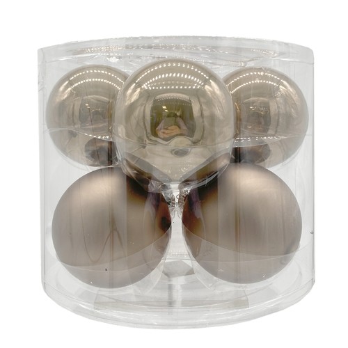 Christbaumkugeln braun set - christbaumkugeln,