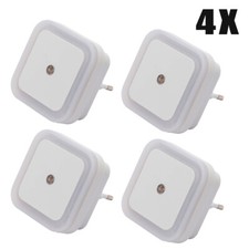 4X LED Nachtlicht Mit Lichtsensor Steckdose LEDs Nachtlicht Nachtlampe Set IP20