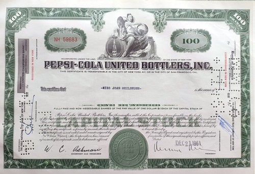 Historische wertpapiere pepsi - historische,
