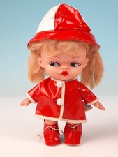 Vintage R. Dakin Dream Dolls 1966 Puppe mit rotem Regenmantel und Hut - Rarr