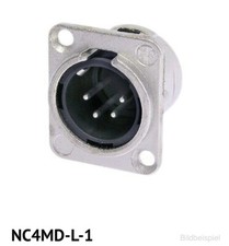 Original NEUTRIK NC4MDL1 (XLR 4pol. Einbau-Stecker versilbert) / TOP / VK 7,50 €