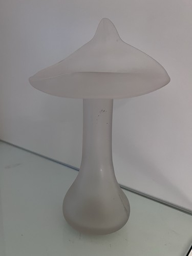 Weisse satin glas vase - satin,