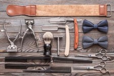 Vintage Friseurwerkzeuge auf