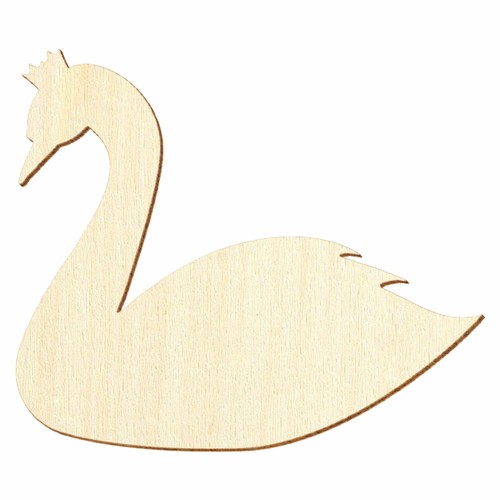 Holz schwan mit - mit, krone