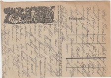 Seltene Feldpostkarte mit Bild
