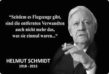 Blechschild 20x30cm gewölbt Flugzeuge Helmut Schmidt Deko Geschenk Schild