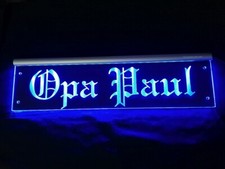 Opa Paul LED Namensschild /
