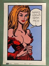 Pop Art 1964 vintage Silkprint Barbarella Comic Lichtenstein Andy Warhol Style