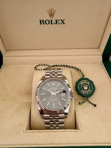 Rolex datejust rhodium grau - datejust,
